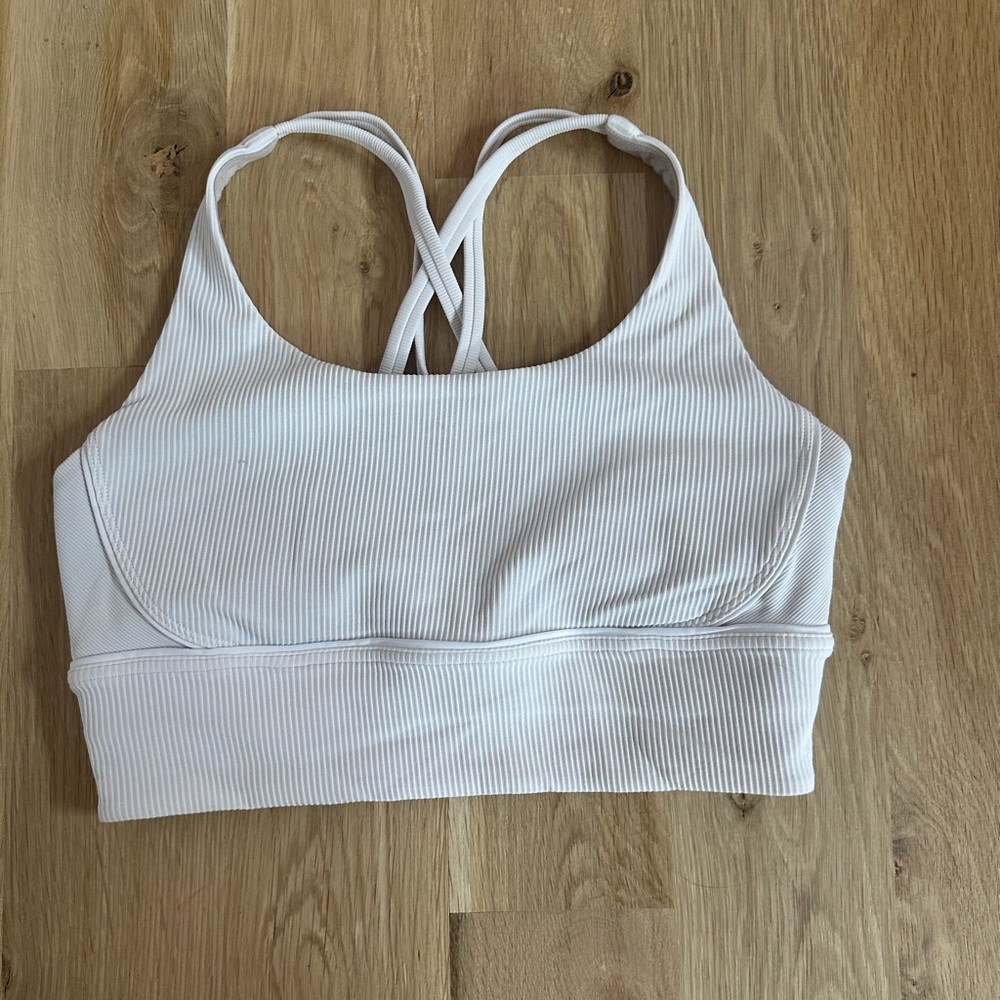 White longline lululemon sports bra